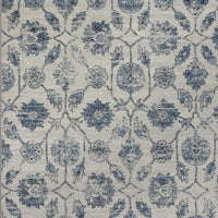 6'7" x 9'6" Polypropelene Ivory-Blue Area Rug