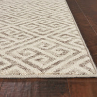 6'7" x 9'6" Polypropelene Taupe Area Rug