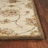 5' x 8' Wool Ivory Area Rug