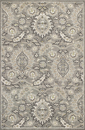 23" x 45" UV-treated Polypropelene Grey Area Rug