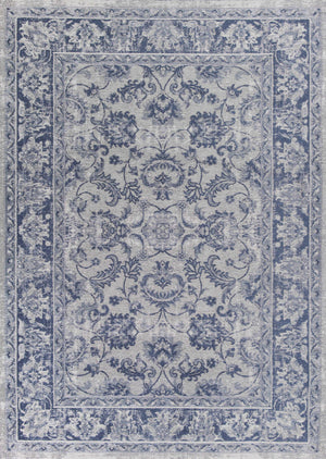 20" x 31" Polyester Slate Blue Area Rug