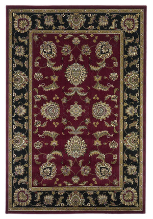 20" x 31" Polypropelene Red-Black Area Rug