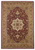 20" x 31" Polypropelene Red-Beige Area Rug