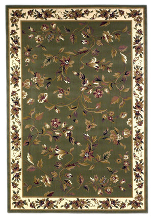 20" x 31" Polypropelene Sage-Ivory Area Rug