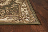 20" x 31" Polypropylene Green-Ivory Area Rug