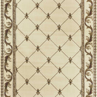 20" x 31" Polypropelene Ivory Area Rug