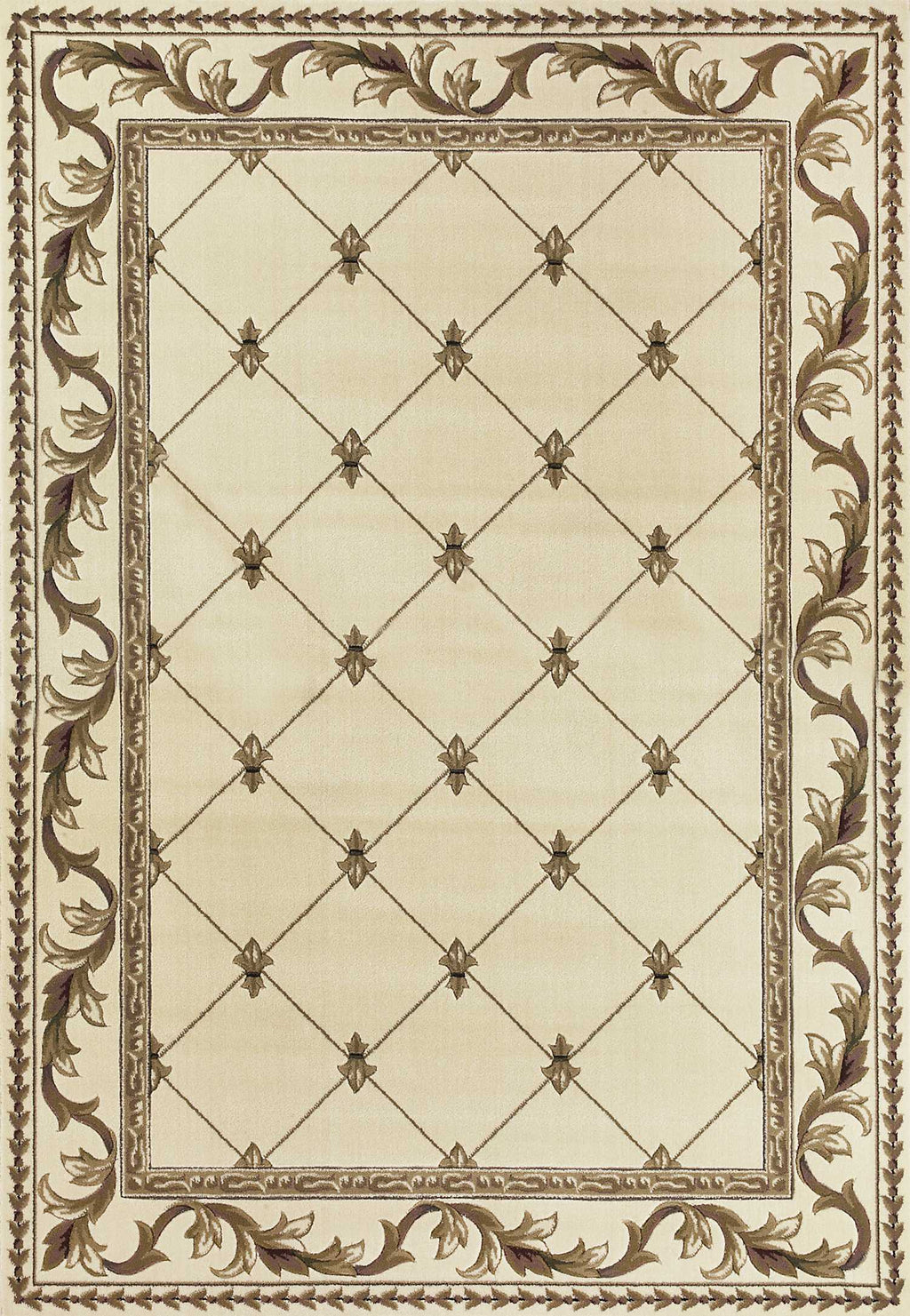 20" x 31" Polypropelene Ivory Area Rug