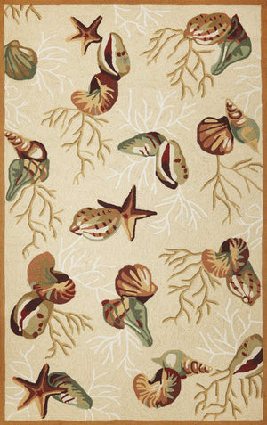 20" x 30" Polyester Beige Area Rug