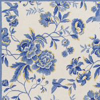 20" x 30" Polyester Ivory-Blue Area Rug