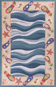 20" x 30" Wool Blue Area Rug