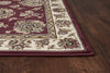 2'3" x 3'3" Polypropelene Red-Ivory Area Rug