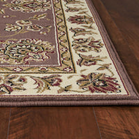 2'3" x 3'3" Polypropelene Plum-Ivory Area Rug