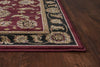 2'3" x 3'3" Polypropelene Red-Black Area Rug