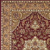 2'3" x 3'3" Polypropelene Red-Beige Area Rug