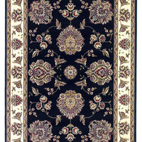 2'3" x 3'3" Polypropelene Black-Ivory Area Rug