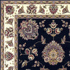 2'3" x 3'3" Polypropelene Black-Ivory Area Rug