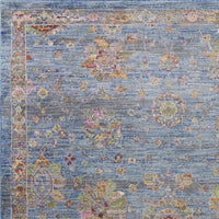 2' x 3'3" Polyester Blue Area Rug