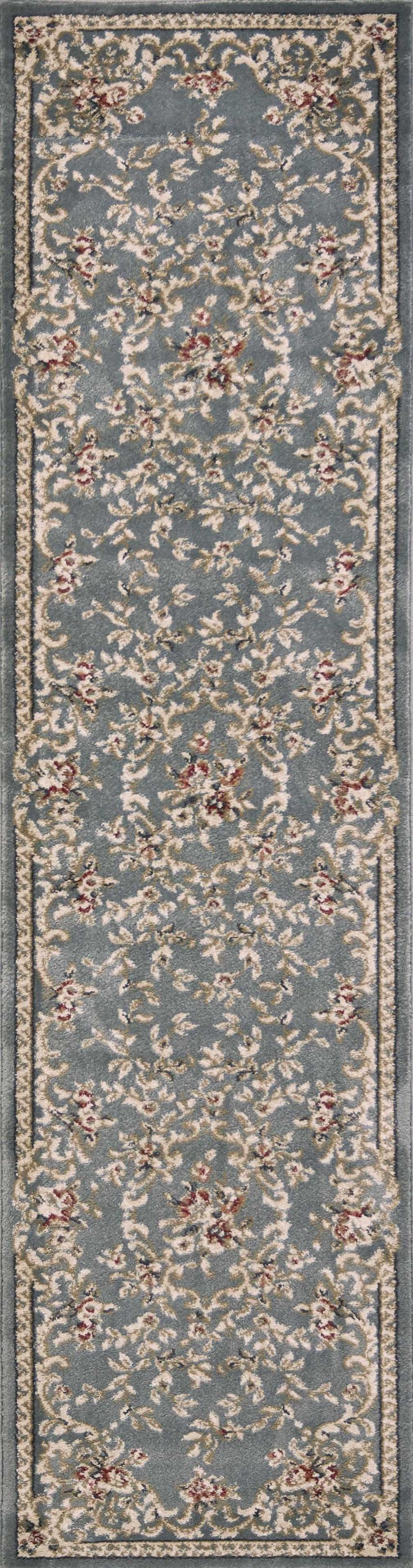 2' x 7'7" Runner Polypropelene Slate Blue Area Rug