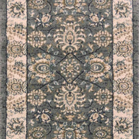 2' x 7'7" Runner Polypropelene Grey-Ivory Area Rug