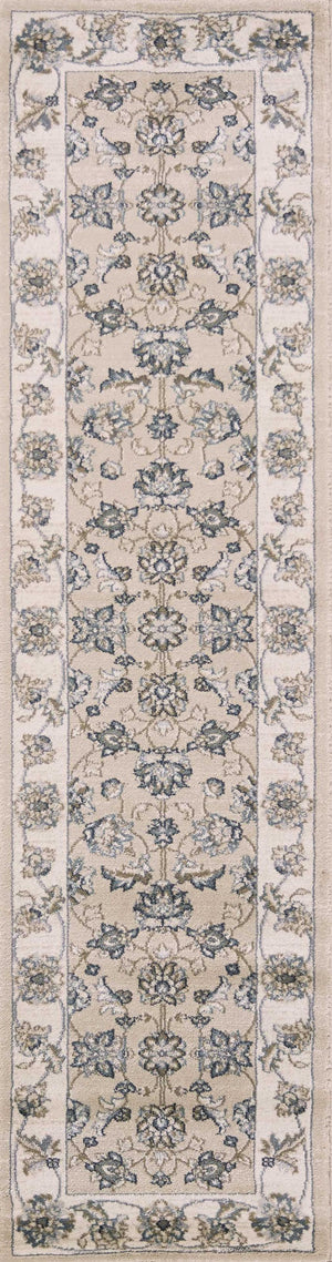 2' x 7'7" Runner Polypropelene Beige-Ivory Area Rug