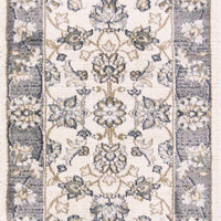 2' x 7'7" Runner Polypropelene Ivory-Grey Area Rug