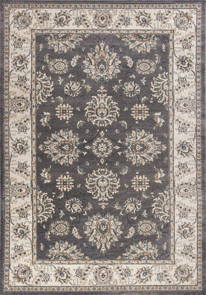 3'3" x 5'3" Polypropelene Grey-Ivory Area Rug