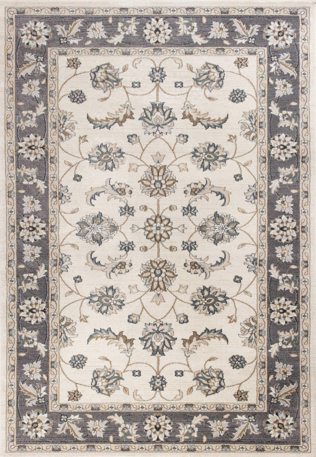 3'3" x 5'3" Polypropelene Ivory-Grey Area Rug