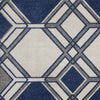 3'3" x 4'11" UV-treated Polypropelene Ivory-Denim Area Rug