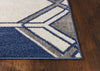 3'3" x 4'11" UV-treated Polypropelene Ivory-Denim Area Rug