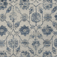 2'7" x 4'11" Polypropelene Ivory-Blue Area Rug