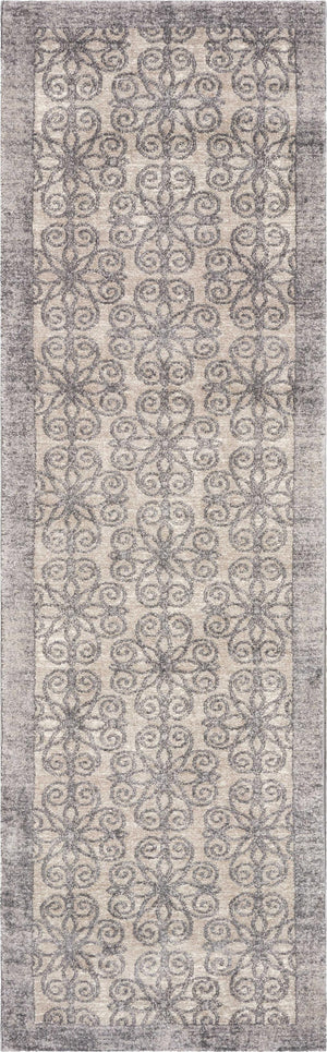 2'2" x 7'6" Runner Polypropelene Greige Area Rug