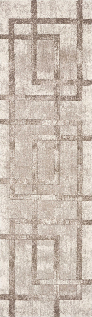 2'2" x 7'6" Runner Polypropelene Cream Area Rug