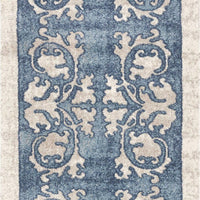 2'2" x 7'6" Runner Polypropelene Teal Area Rug