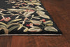 2' x 3' Wool Black Area Rug