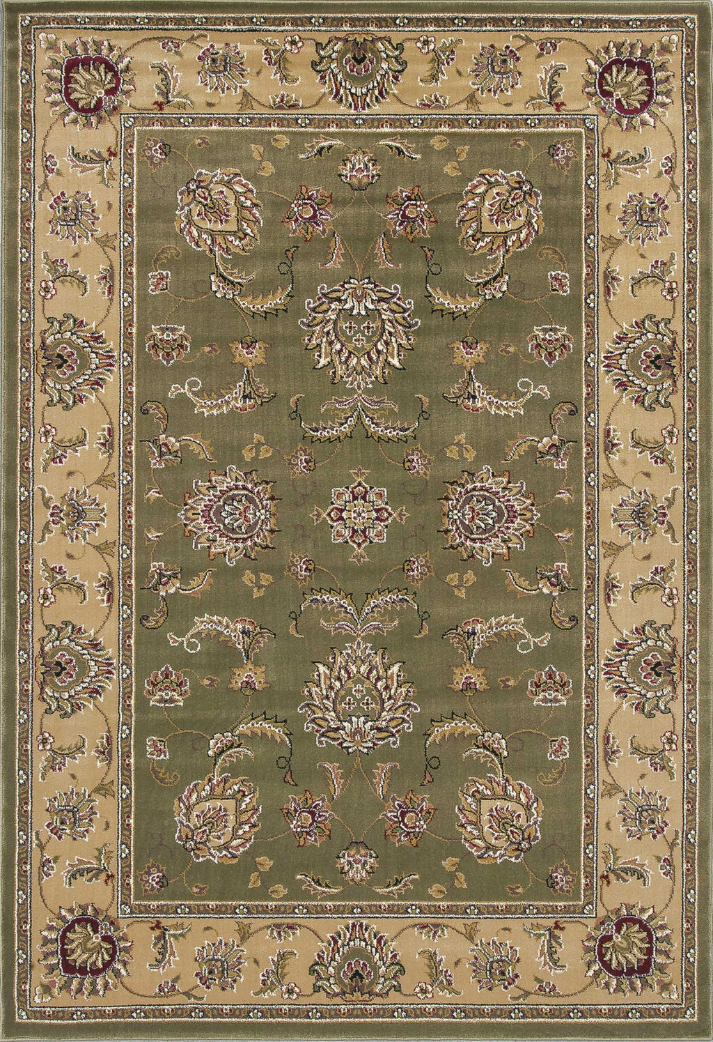 2'2" x 7'11" Runner Polypropelene Sage-Beige Area Rug