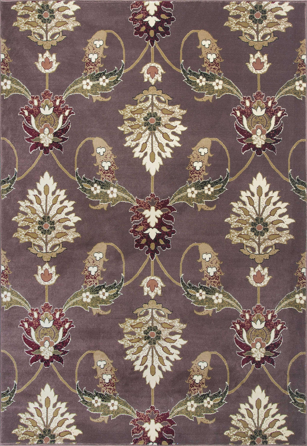 3'3" x 4'11" Polypropelene Plum Area Rug