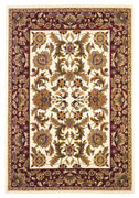 3'X5' Ivory Red Machine Woven Floral Traditional Indoor Area Rug