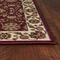 2'2" x 7'11" Runner Polypropelene Red-Ivory Area Rug