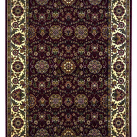 3'3" x 4'11" Polypropelene Red-Ivory Area Rug