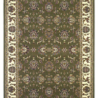 3'3" x 4'11" Polypropelene Green-Ivory Area Rug