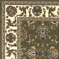 3'3" x 4'11" Polypropelene Green-Ivory Area Rug