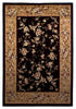 3'3" x 4'11" Polypropelene Black-Beige Area Rug