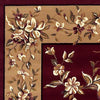 3'3" x 4'11" Polypropelene Red-Beige Area Rug