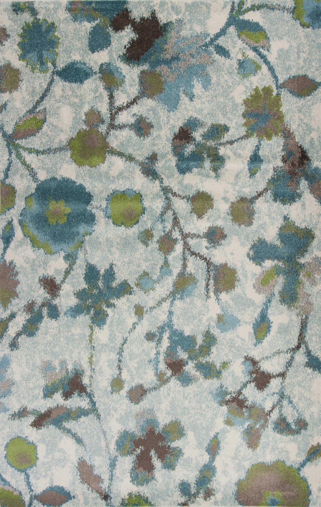 3'3" x 4'11" Polypropelene Teal Area Rug