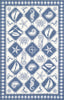 30" x 50" Wool Blue-Ivory Area Rug