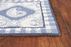 30" x 50" Wool Blue-Ivory Area Rug