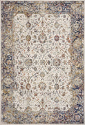 3'3"X 4'11" Polypropelene Ivory-Navy Area Rug