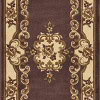 2'2" x 7'11" Runner Polypropelene Plum-Ivory Area Rug