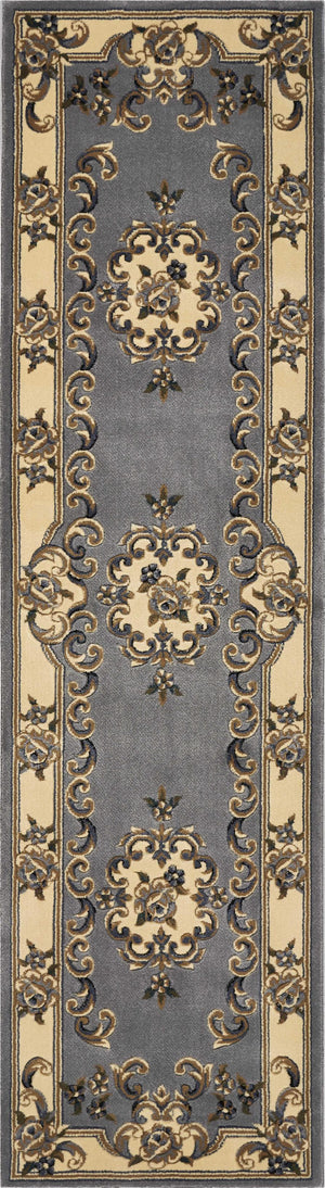 2'2" x 7'11" Runner Polypropelene Slate Blue Area Rug