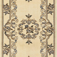 2'2" x 7'11" Runner Polypropelene Ivory-Blue Area Rug